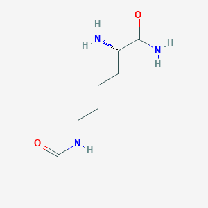 molecular formula C8H17N3O2 B12714732 Hexanamide, 6-(acetylamino)-2-amino-, (2S)- CAS No. 1634-97-5