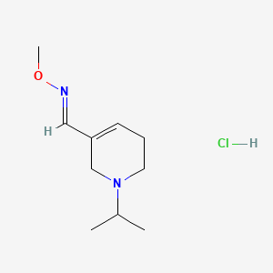 molecular formula C10H19ClN2O B12714745 3-Pyridinecarboxaldehyde, 1,2,5,6-tetrahydro-1-(1-methylethyl)-, O-methyloxime, monohydrochloride, (E)- CAS No. 139886-06-9