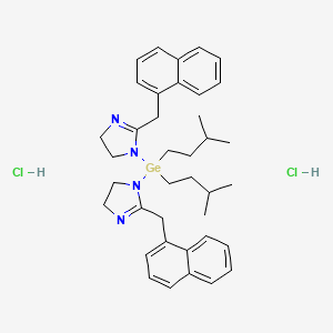 1H-Imidazole, 1,1'-(bis(3-methylbutyl)germylene)bis(4,5-dihydro-2-(1-naphthalenylmethyl)-, dihydrochloride