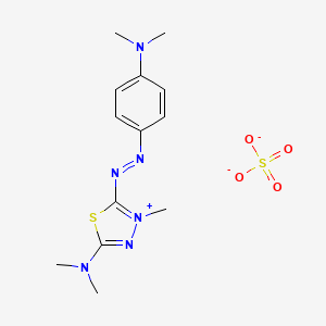 Bis(5-(dimethylamino)-2-((4-(dimethylamino)phenyl)azo)-3-methyl-1,3,4-thiadiazolium) sulphate