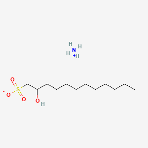 molecular formula C12H29NO4S B12714779 1-Dodecanesulfonic acid, 2(3-,4-,5-,6 or 7)-hydroxy-, monoammonium salt CAS No. 70953-85-4