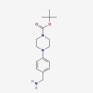B1271478 tert-Butyl 4-(4-(aminomethyl)phenyl)piperazine-1-carboxylate CAS No. 852180-47-3