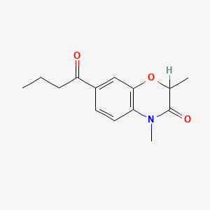 2,4-Dimethyl-7-(1-oxobutyl)-2H-1,4-benzoxazin-3(4H)-one