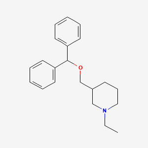 molecular formula C21H27NO B12714858 3-(Diphenylmethoxymethyl)-1-ethylpiperidine hydrochloride CAS No. 102071-22-7