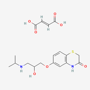 (E)-but-2-enedioic acid;6-[2-hydroxy-3-(propan-2-ylamino)propoxy]-4H-1,4-benzothiazin-3-one