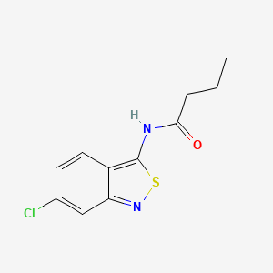 molecular formula C11H11ClN2OS B12714905 N-(6-Chloro-2,1-benzisothiazol-3-yl)butanamide CAS No. 98447-34-8