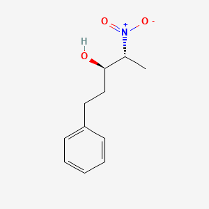 molecular formula C11H15NO3 B12714967 Benzenepropanol, alpha-((1R)-1-nitroethyl)-, (alphaR)-rel- CAS No. 138668-23-2