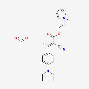 1-(2-((2-Cyano-3-(4-(diethylamino)phenyl)-1-oxoallyl)oxy)ethyl)-1-methyl-1Himidazolium acetate