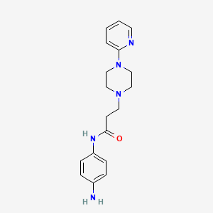 molecular formula C18H23N5O B12715002 1-Piperazinepropanamide, N-(4-aminophenyl)-4-(2-pyridinyl)- CAS No. 86523-76-4