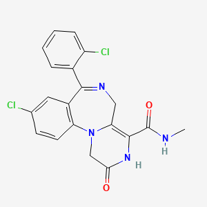 Pyrazino(1,2-a)(1,4)benzodiazepine-4-carboxamide, 1,2,3,5-tetrahydro-9-chloro-7-(2-chlorophenyl)-N-methyl-2-oxo-