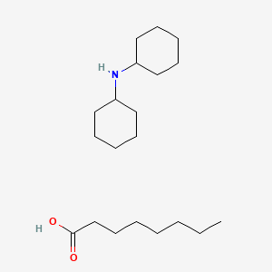 molecular formula C20H39NO2 B12715028 Dicyclohexylamine octanoate CAS No. 90480-53-8