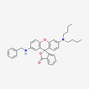 2'-[(Benzyl)amino]-6'-(dibutylamino)spiro[isobenzofuran-1(3H),9'-[9H]xanthene]-3-one