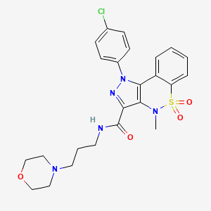 Pyrazolo(4,3-c)(1,2)benzothiazine-3-carboxamide, 1,4-dihydro-1-(p-chlorophenyl)-4-methyl-N-3-(morpholinopropyl)-, 5,5-dioxide