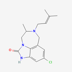 Imidazo(4,5,1-jk)(1,4)benzodiazepin-2(1H)-one, 4,5,6,7-tetrahydro-5-methyl-6-(3-methyl-2-butenyl)-9-chloro-