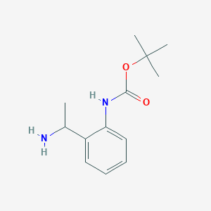 molecular formula C13H20N2O2 B1271513 Tert-butyl N-[2-(1-aminoethyl)phenyl]carbamate CAS No. 889949-41-1