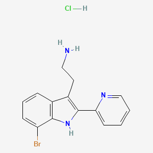 molecular formula C15H15BrClN3 B1271515 2-[7-Bromo-2-(pyridin-2-yl)-1H-indol-3-yl]ethylamine hydrochloride CAS No. 1052405-41-0