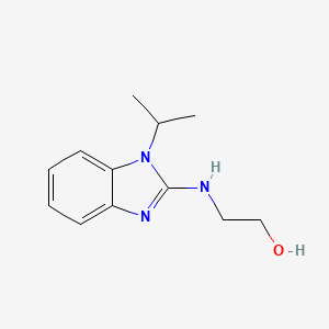 molecular formula C12H17N3O B1271521 2-[(1-Isopropyl-1H-benzimidazol-2-YL)amino]ethanol CAS No. 431071-96-4