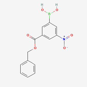 molecular formula C14H12BNO6 B1271527 3-Benzyloxycarbonyl-5-nitrophenylboronic acid CAS No. 380430-62-6