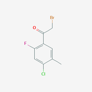 molecular formula C9H7BrClFO B1271531 2-Bromo-1-(4-chloro-2-fluoro-5-methylphenyl)-1-ethanone CAS No. 338982-26-6