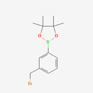 molecular formula C13H18BBrO2 B1271541 2-(3-(Bromomethyl)phenyl)-4,4,5,5-tetramethyl-1,3,2-dioxaborolane CAS No. 214360-74-4