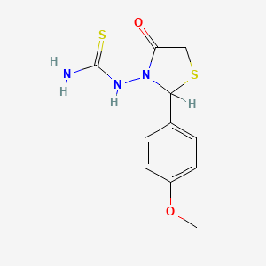 (2-(4-Methoxyphenyl)-4-oxo-3-thiazolidinyl)thiourea