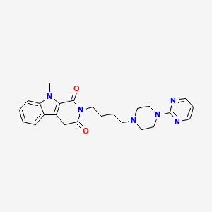 1H-Pyrido(3,4-b)indole-1,3(2H)-dione, 4,9-dihydro-9-methyl-2-(4-(4-(2-pyrimidinyl)-1-piperazinyl)butyl)-