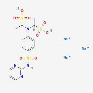 1,1'-((4-((2-Pyrimidylamino)sulphonyl)phenyl)imino)bis(ethanesulphonic) acid, trisodium salt