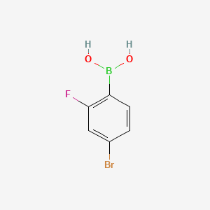 molecular formula C6H5BBrFO2 B1271552 4-溴-2-氟苯硼酸 CAS No. 216393-64-5