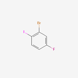 molecular formula C6H3BrFI B1271558 2-溴-4-氟-1-碘苯 CAS No. 202865-73-4