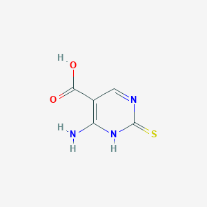 molecular formula C5H5N3O2S B1271568 4-Amino-2-mercaptopyrimidine-5-carboxylic acid CAS No. 875-60-5