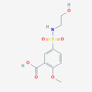 molecular formula C10H13NO6S B1271576 5-{[(2-Hydroxyethyl)amino]sulfonyl}-2-methoxybenzoic acid CAS No. 326907-68-0