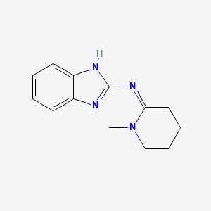 molecular formula C13H16N4 B12715781 N-(1-Methyl-2-piperidinylidene)-1H-benzimidazol-2-amine CAS No. 84859-05-2