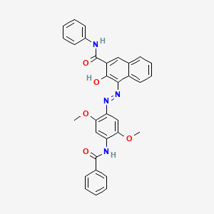 molecular formula C32H26N4O5 B12715889 4-((4-(Benzoylamino)-2,5-dimethoxyphenyl)azo)-3-hydroxy-N-phenylnaphthalene-2-carboxamide CAS No. 6358-46-9