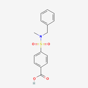 molecular formula C15H15NO4S B1271607 4-[苄基(甲基)磺酰胺基]苯甲酸 CAS No. 887202-40-6
