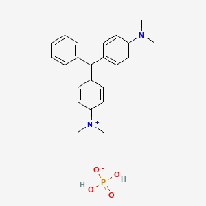 molecular formula C23H27N2O4P B12716110 dihydrogen phosphate;[4-[[4-(dimethylamino)phenyl]-phenylmethylidene]cyclohexa-2,5-dien-1-ylidene]-dimethylazanium CAS No. 85188-00-7