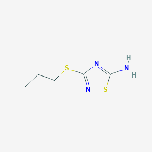 molecular formula C5H9N3S2 B1271615 3-丙硫基-[1,2,4]噻二唑-5-胺 CAS No. 6913-15-1