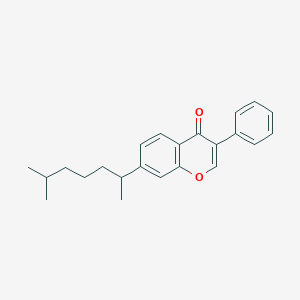 molecular formula C23H26O2 B127162 7-(1,5-Dimethylhexyl)-3-phenyl-4H-1-benzopyran-4-one CAS No. 146935-07-1
