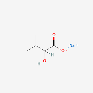 molecular formula C5H9NaO3 B12716372 Sodium 2-hydroxy-3-methylbutyrate CAS No. 57768-96-4