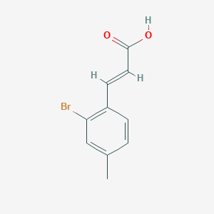 molecular formula C10H9BrO2 B1271641 (2E)-3-(2-溴-4-甲基苯基)丙烯酸 CAS No. 66192-29-8