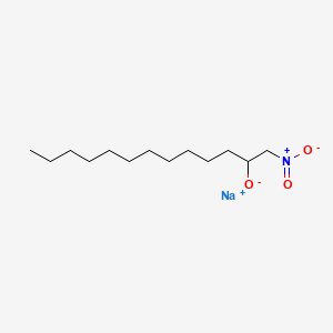 molecular formula C13H26NNaO3 B12716413 2-Tridecanol, 1-nitro-, sodium salt CAS No. 70833-51-1