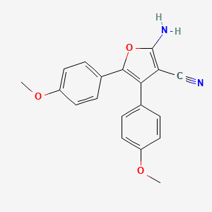 molecular formula C19H16N2O3 B1271670 2-氨基-4,5-双(4-甲氧基苯基)呋喃-3-腈 CAS No. 94556-80-6
