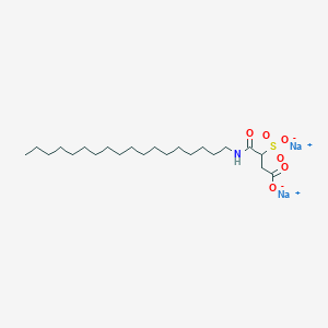 molecular formula C22H41NNa2O6S B12716792 Disodium stearyl 3-sulfosuccinamate CAS No. 119752-57-7