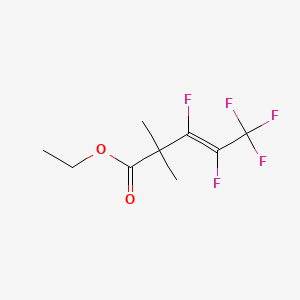 molecular formula C9H11F5O2 B12716797 Ethyl (E)-3,4,5,5,5-pentafluoro-2,2-dimethyl-3-Pentenoate CAS No. 144194-05-8