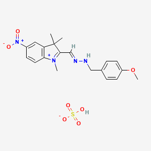 2-(((4-Methoxyphenyl)methylhydrazono)methyl)-1,3,3-trimethyl-5-nitro-3H-indolium hydrogen sulphate