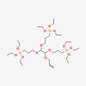 9-(Allyloxy)-4,4,15,15-tetraethoxy-10-(3-(triethoxysilyl)propoxy)-3,8,11,16-tetraoxa-4,15-disilaoctadecane