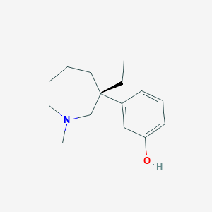 molecular formula C15H23NO B12716851 Meptazinol, (R)- CAS No. 34017-95-3