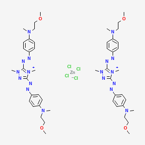 Bis(3,5-bis((4-((2-methoxyethyl)methylamino)phenyl)azo)-1,4-dimethyl-1H-1,2,4-triazolium) tetrachlorozincate(2-)