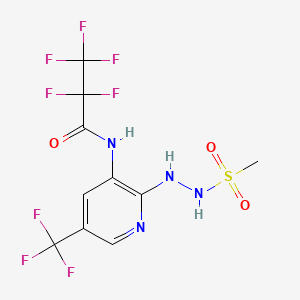 Methanesulfonic acid, 2-(3-((2,2,3,3,3-pentafluoro-1-oxopropyl)amino)-5-(trifluoromethyl)-2-pyridinyl)hydrazide