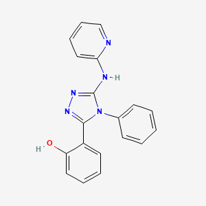 2-(4-Phenyl-5-(2-pyridinylamino)-4H-1,2,4-triazol-3-yl)phenol