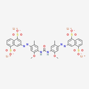 Tetralithium 3,3'-(carbonylbis(imino(5-methoxy-2-methyl-4,1-phenylene)azo))bis(naphthalene-1,5-disulphonate)